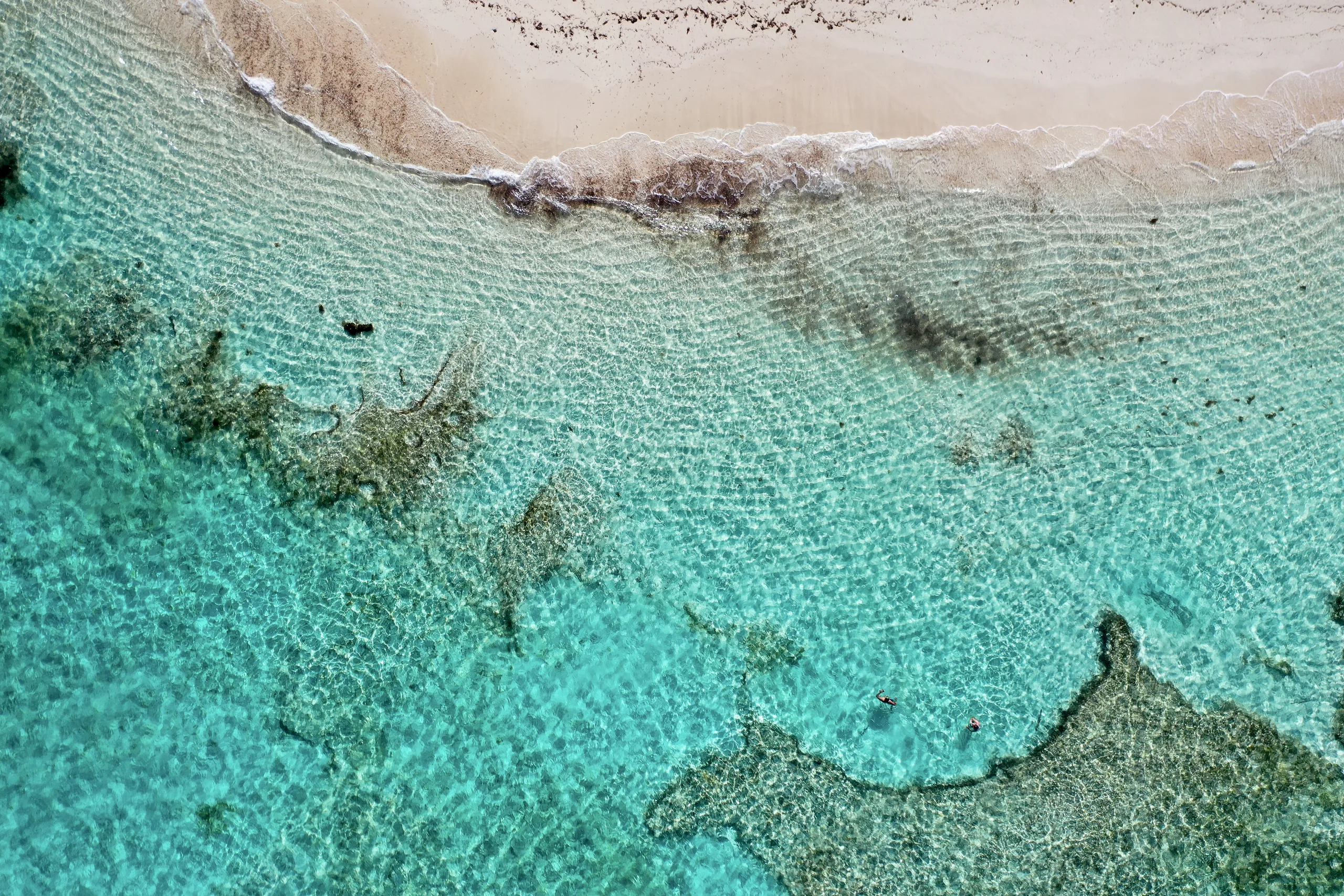 Aerial view over Coconut Bay