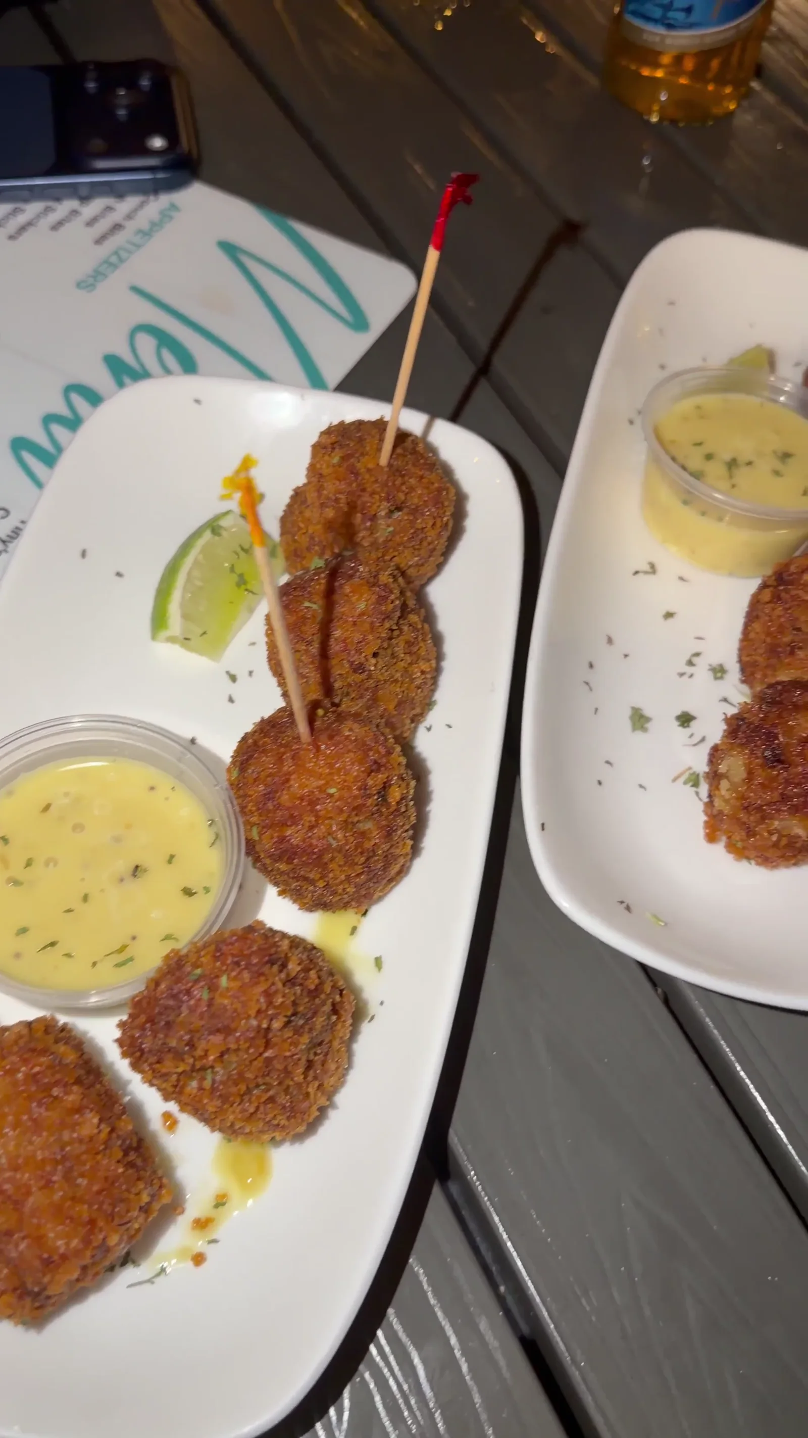 A plate of Bahamian fish cakes