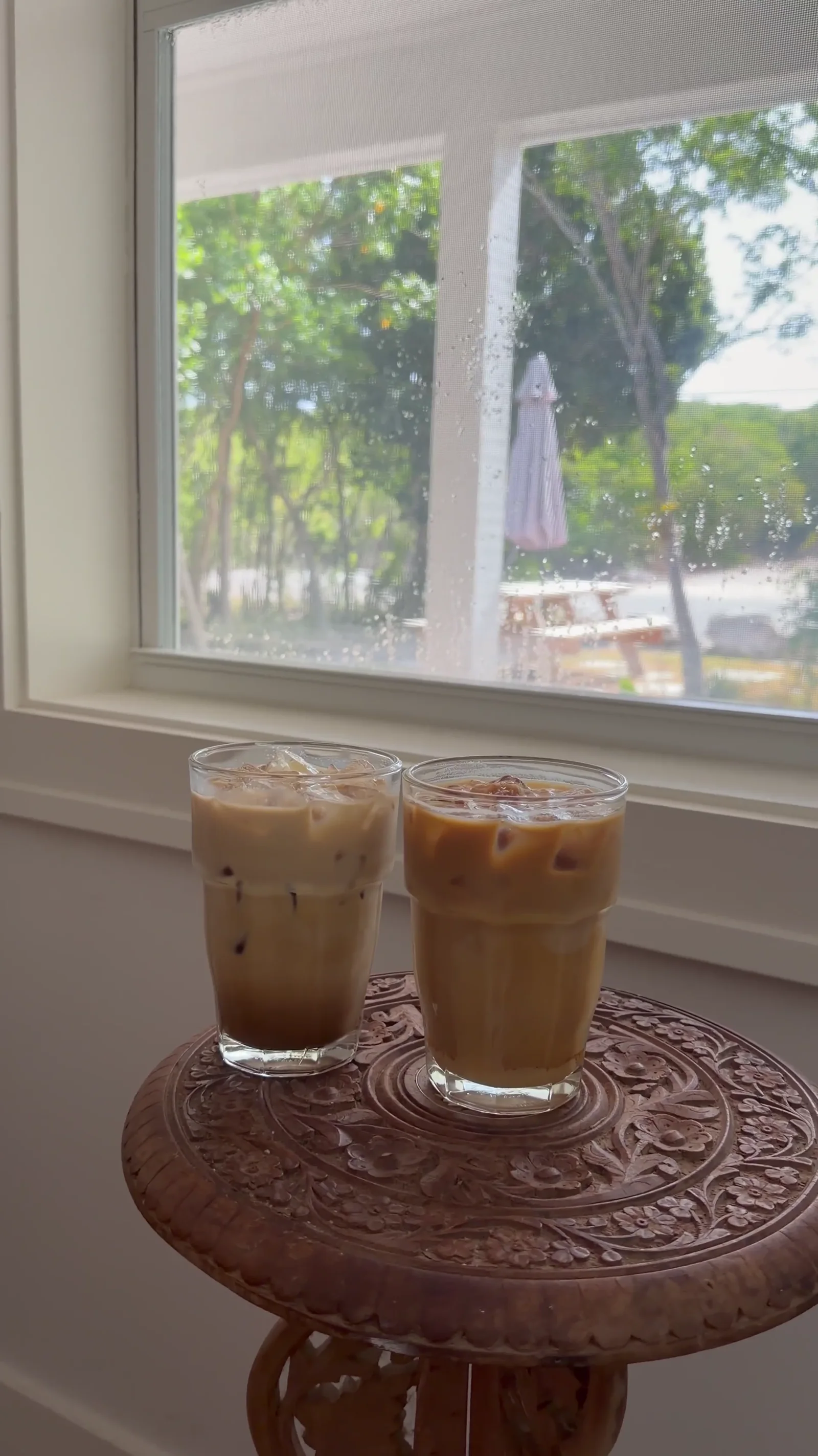 Iced coffee in the morning