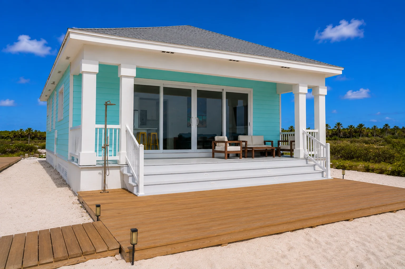 A side view of Seabreeze Villa, Coconut Bay