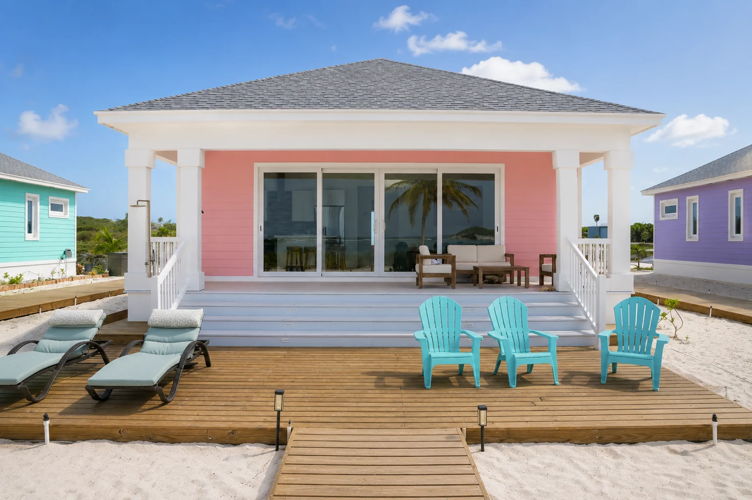 The porch at Sunset Bay Villa, Coconut Bay