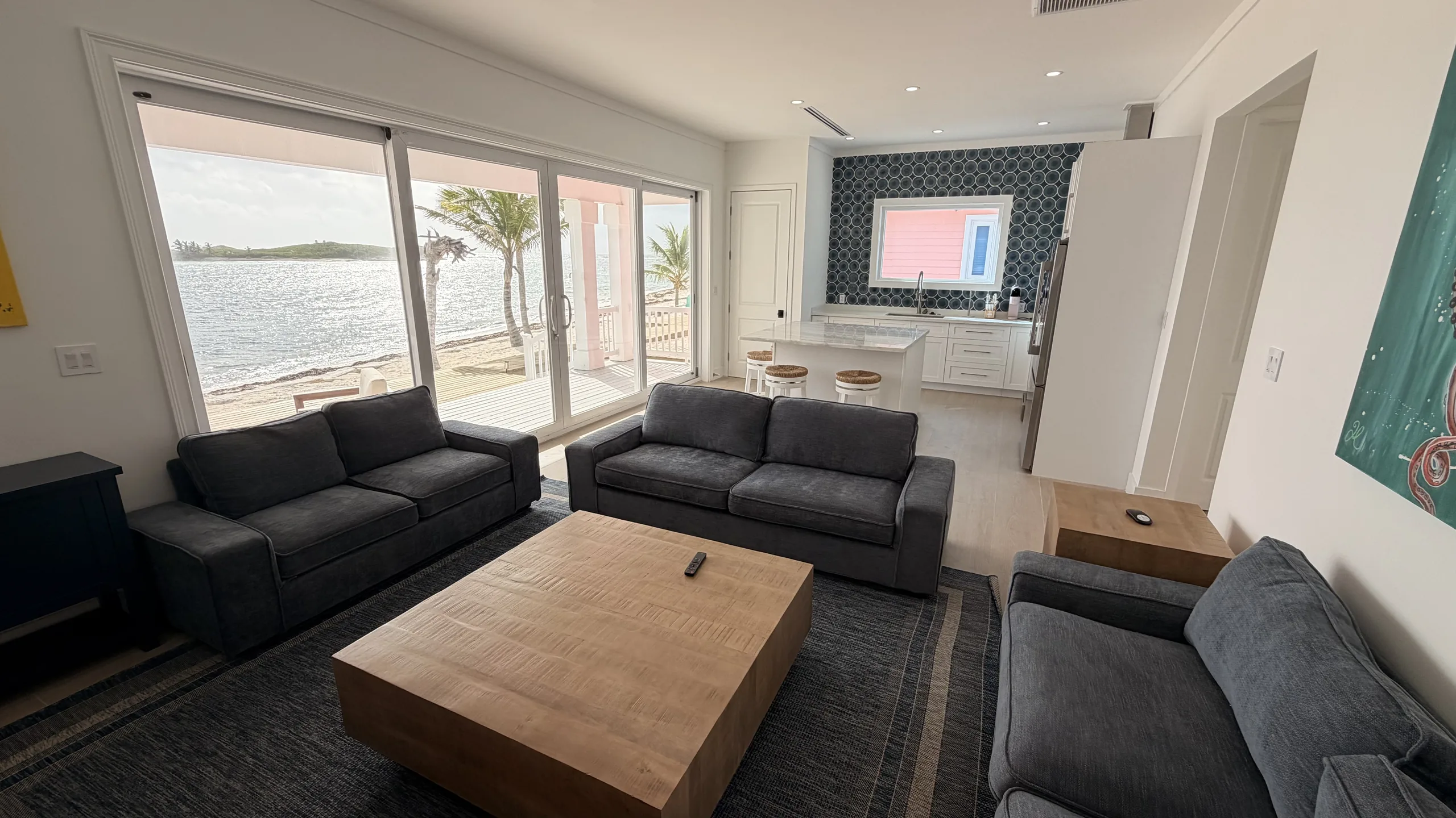 The living room of an Oceanfront Villa