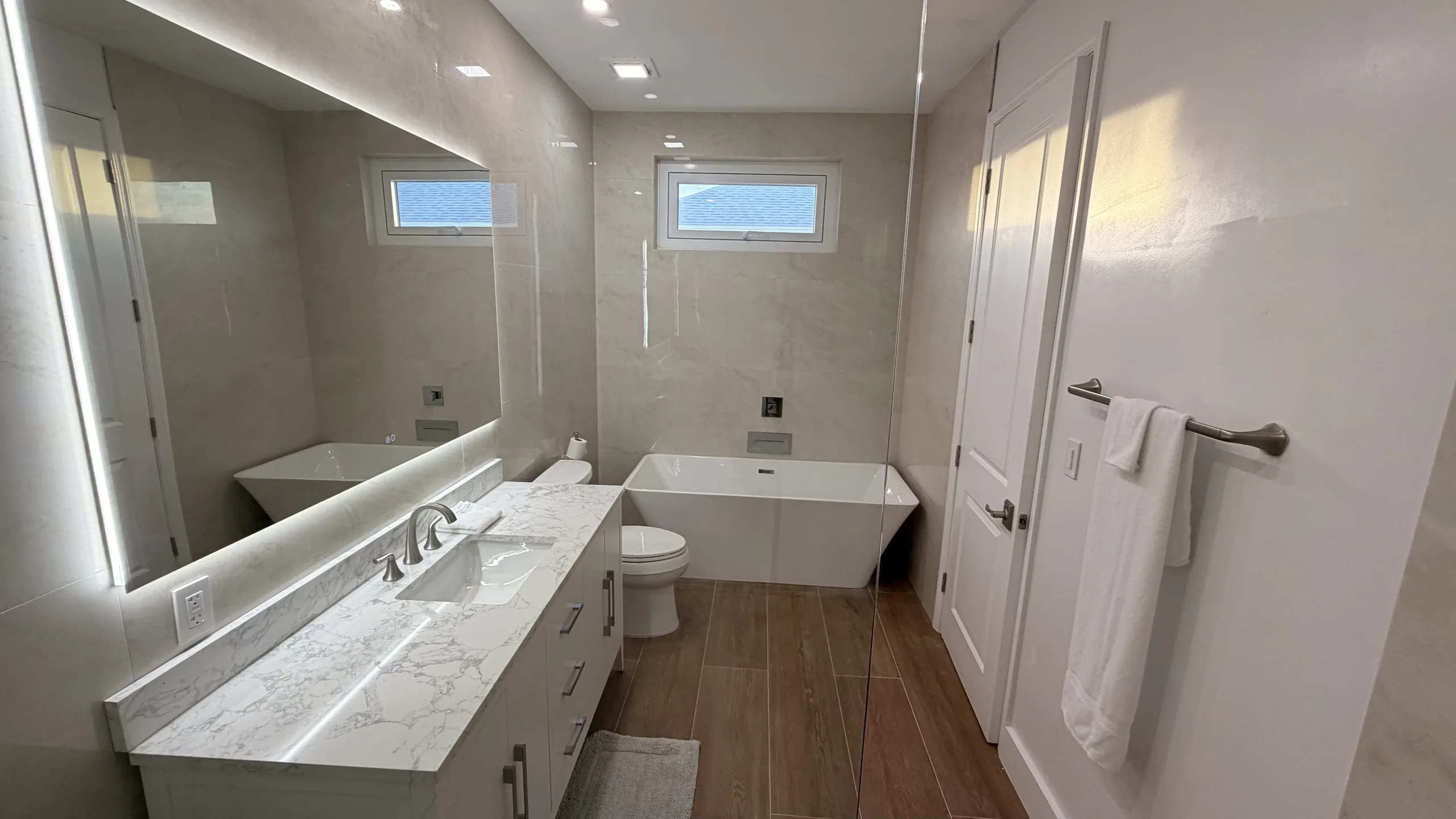 The bathroom of an Oceanfront Villa
