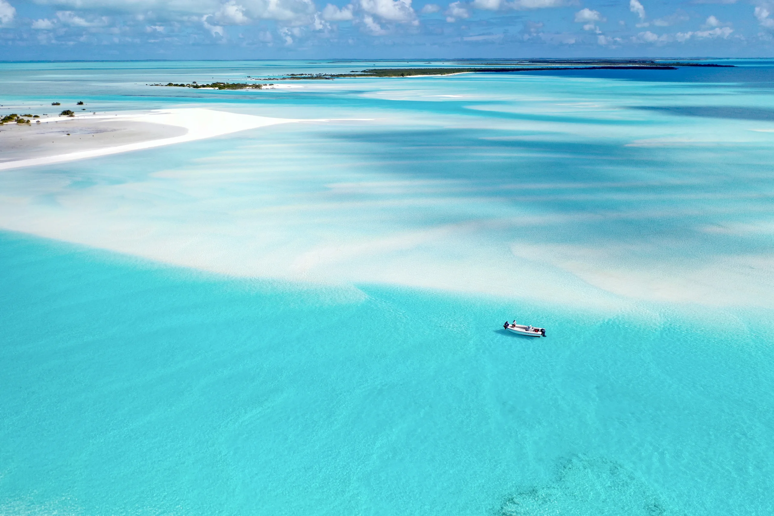 The calm turquoise sea at Coconut Bay